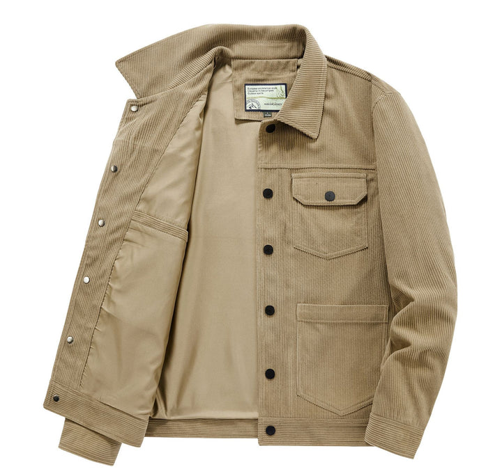 Herren Lässige Cordjacke mit Praktischen Taschen Echo Archiv