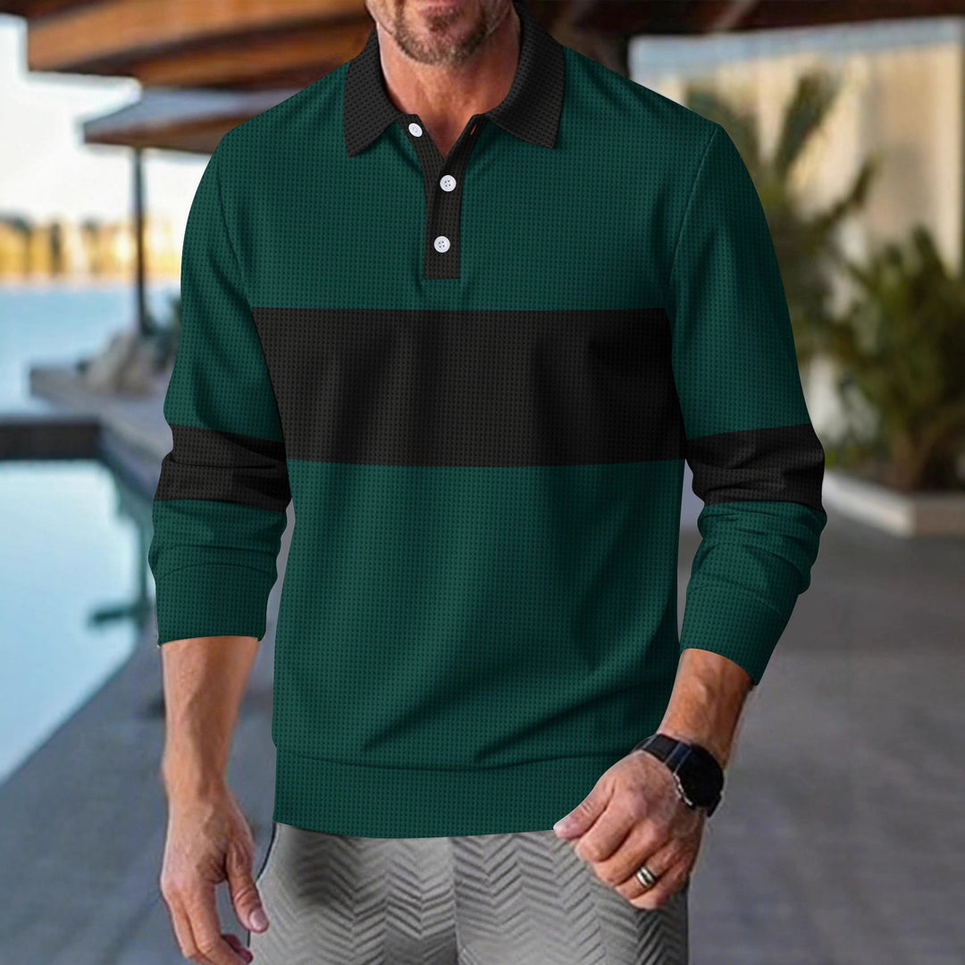 Herren Polohemd mit modernem Design und funktionalen Details Echoarchiv