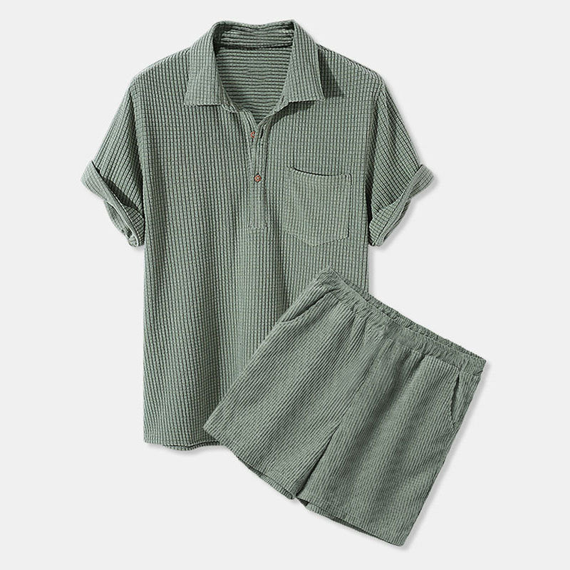Damen Sonnen-Pyjama Set mit kurzem Shirt und Hose Echoarchiv