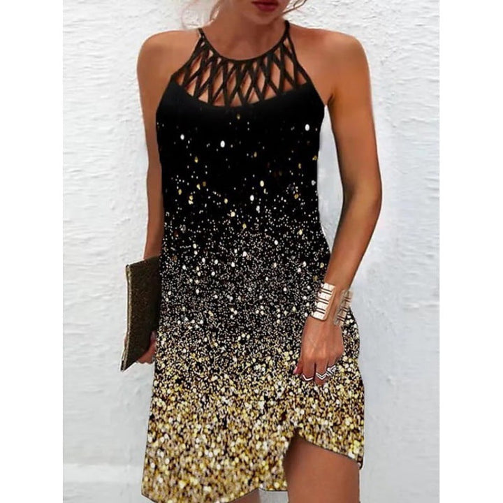 Damen Neckholder Kleid mit funkelndem Gradient-Design Echoarchiv