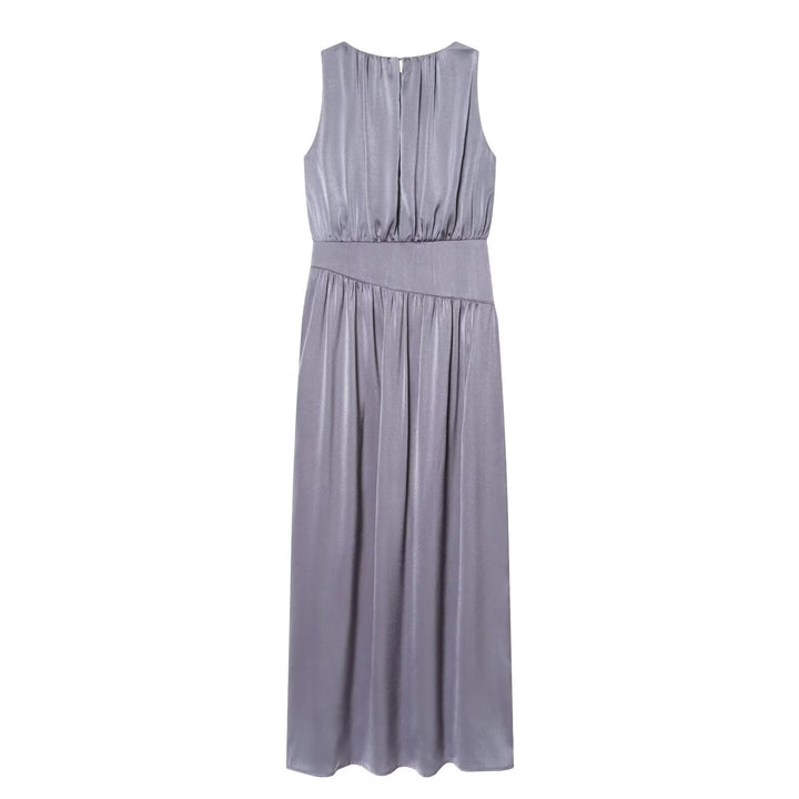 Damen elegantes Maxikleid mit fließendem Rock und raffiniertem Faltenwurf Echo Archiv