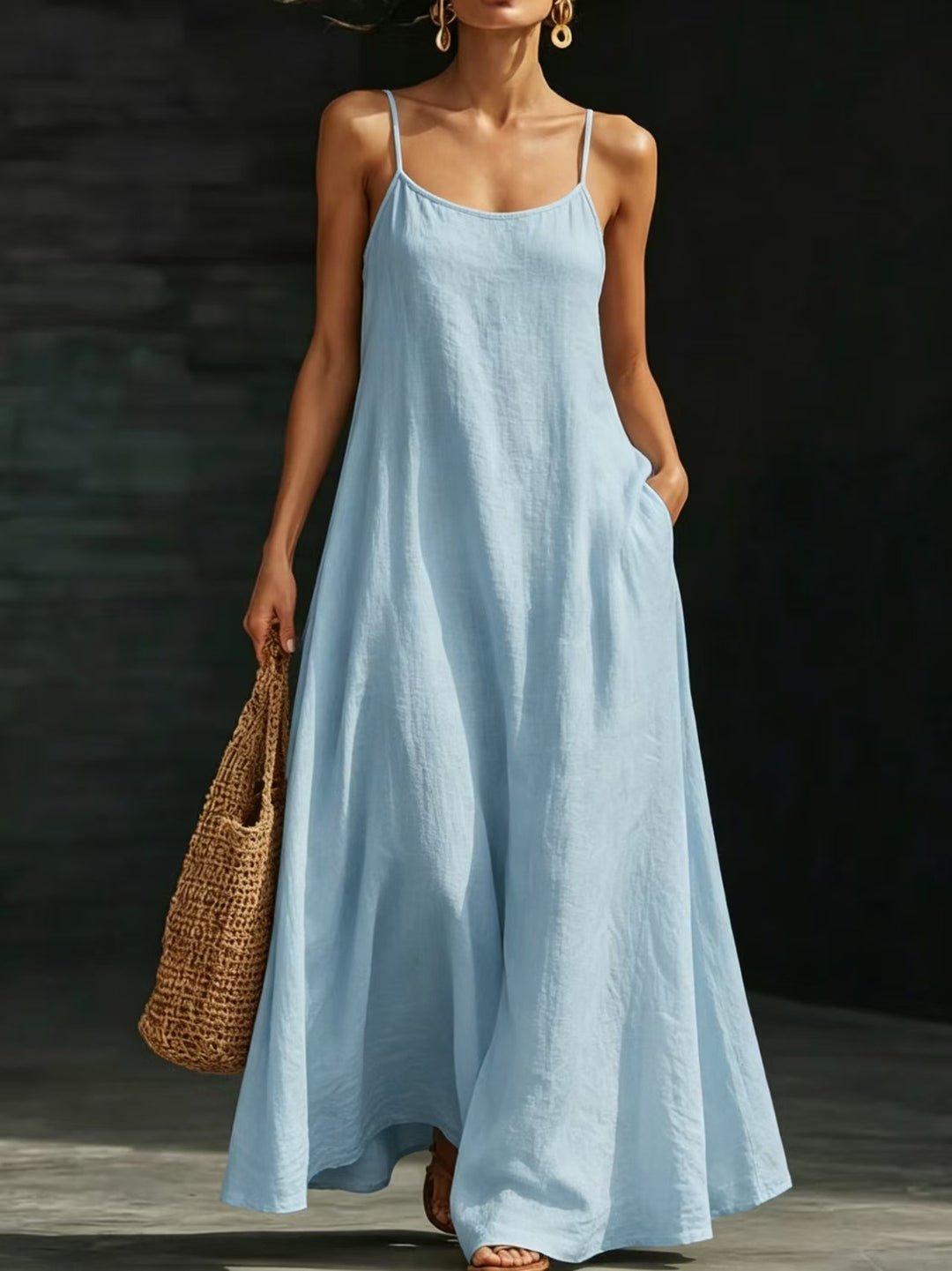 Damen Leichtes Sommerkleid mit tiefem Ausschnitt Echo Archiv