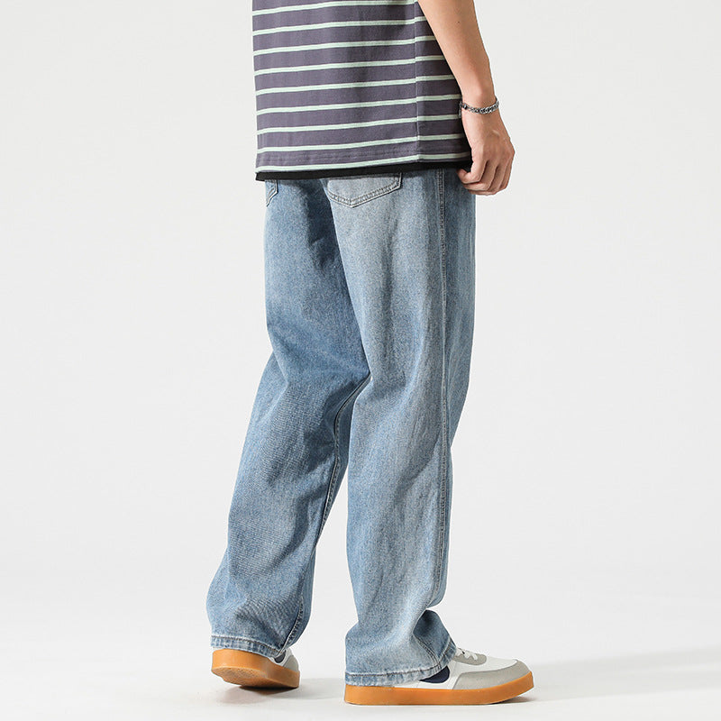 Damen weite verjüngende Denim-Jeans mit mittelhoher Taille Echo Archiv