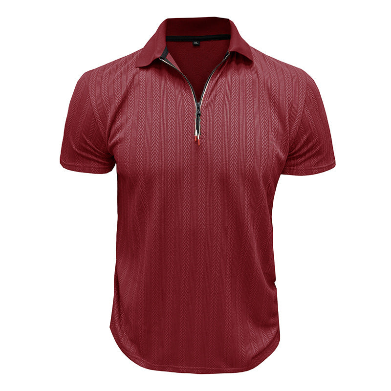 Herren Kurzarm Poloshirt mit hohem Kragen Echoarchiv
