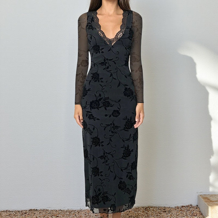 Damen elegantes und figurbetontes Abendkleid Echo Archiv