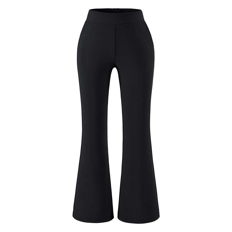 Damen Hochtaillierte Stretch-Schlaghose mit weitem ausgestelltem Saum Echoarchiv