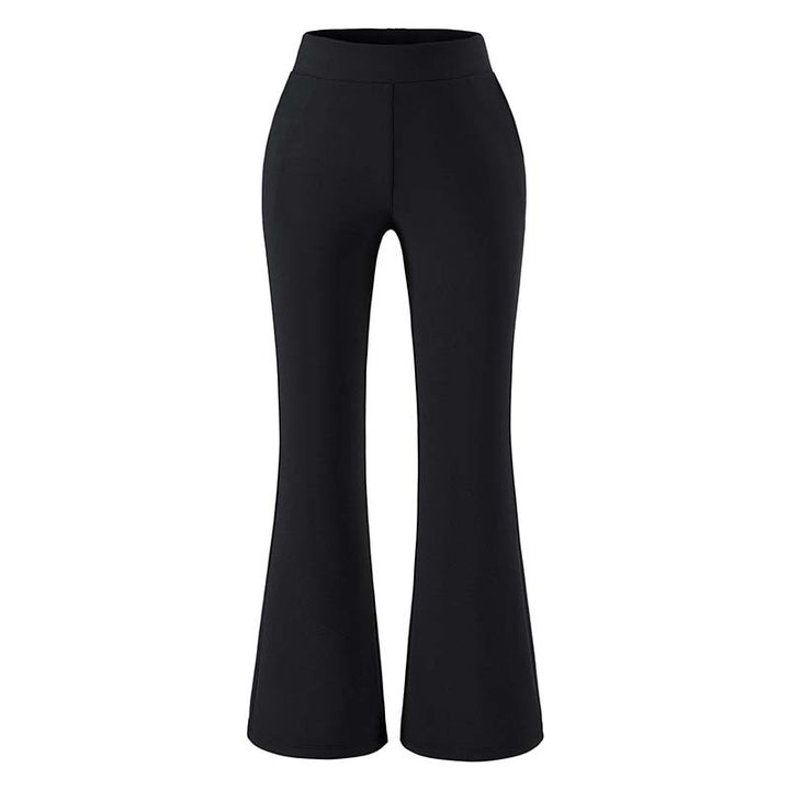 Damen Hochtaillierte Stretch-Schlaghose mit weitem ausgestelltem Saum Echoarchiv