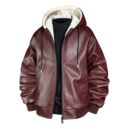 Herren Coole Kunstlederjacke mit kuscheliger Innenausstattung Echo Archiv