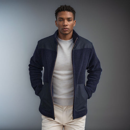 Herren flauschige Fleecejacke Echoarchiv