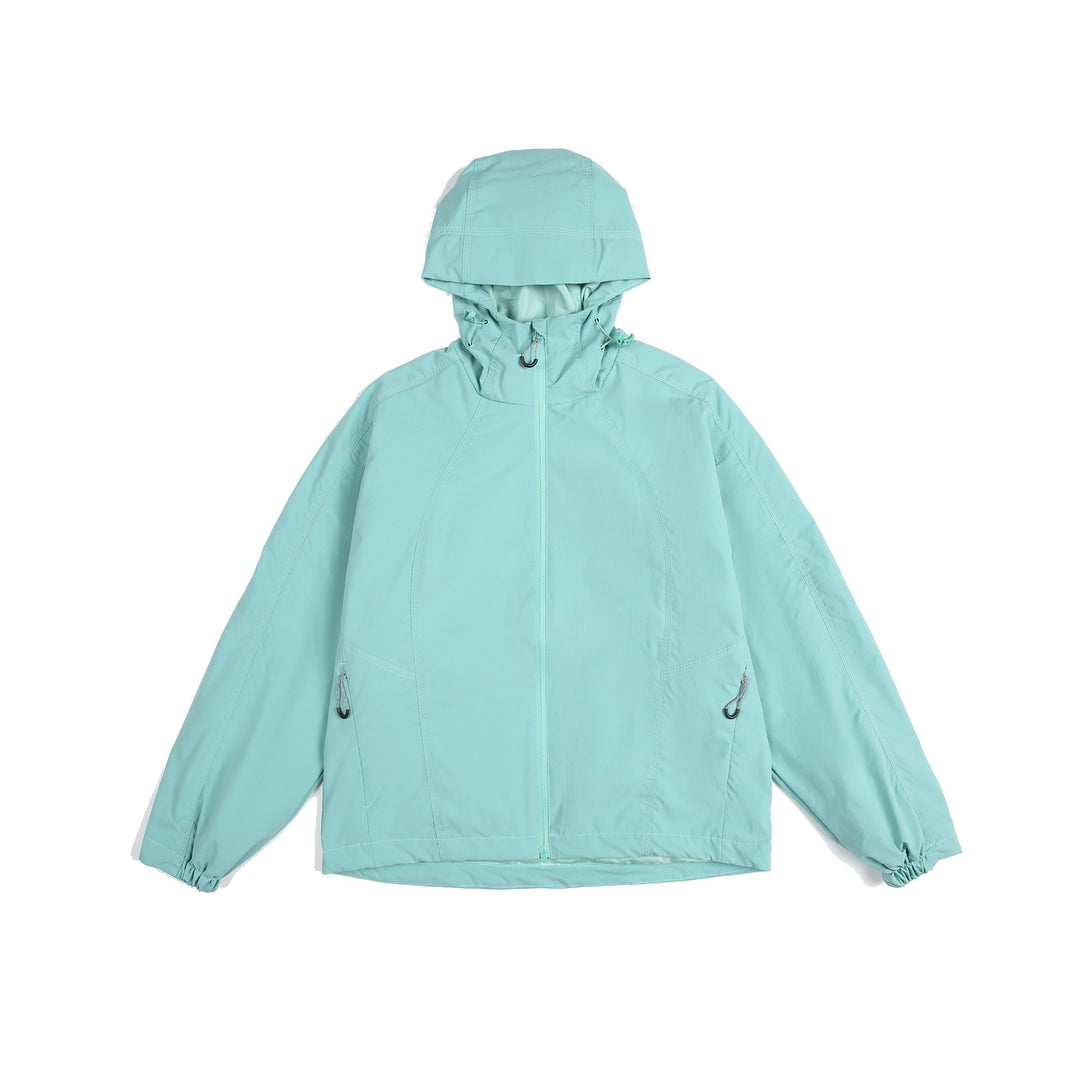 Damen leichte Windjacke mit Kapuze, verstellbarem Saum und wasserabweisender Funktion Echoarchiv