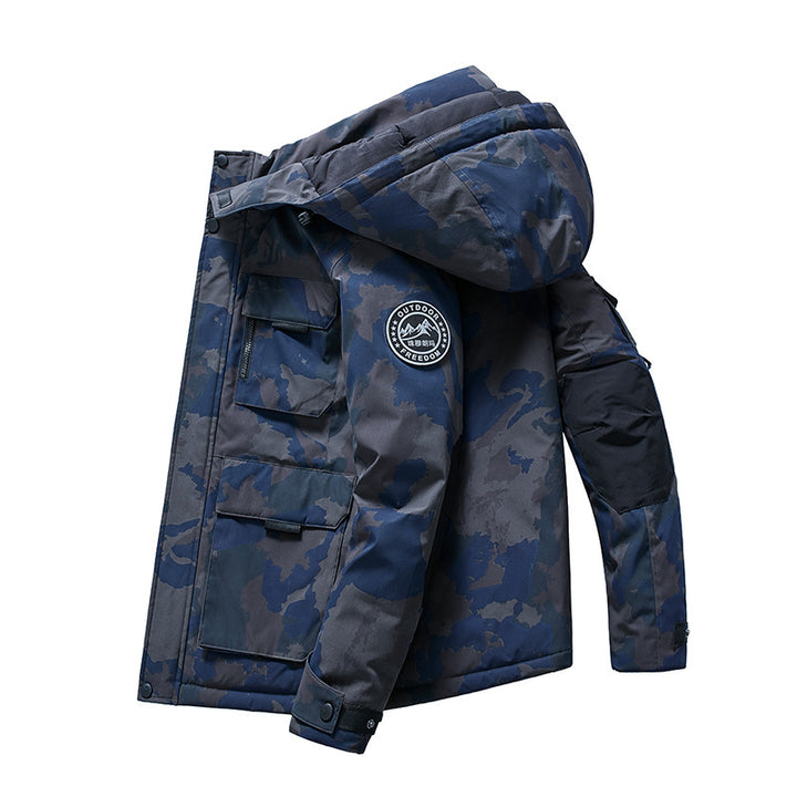 Herren Isolierter Field-Parka mit Kapuze, Mehrfach-Utility-Taschen und winddichter Shell Echo Archiv