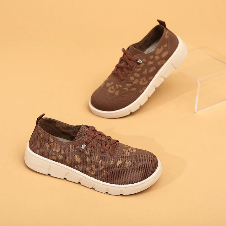 Damen Atmungsaktive Sneaker mit modischem Leopardenmuster Echo Archiv