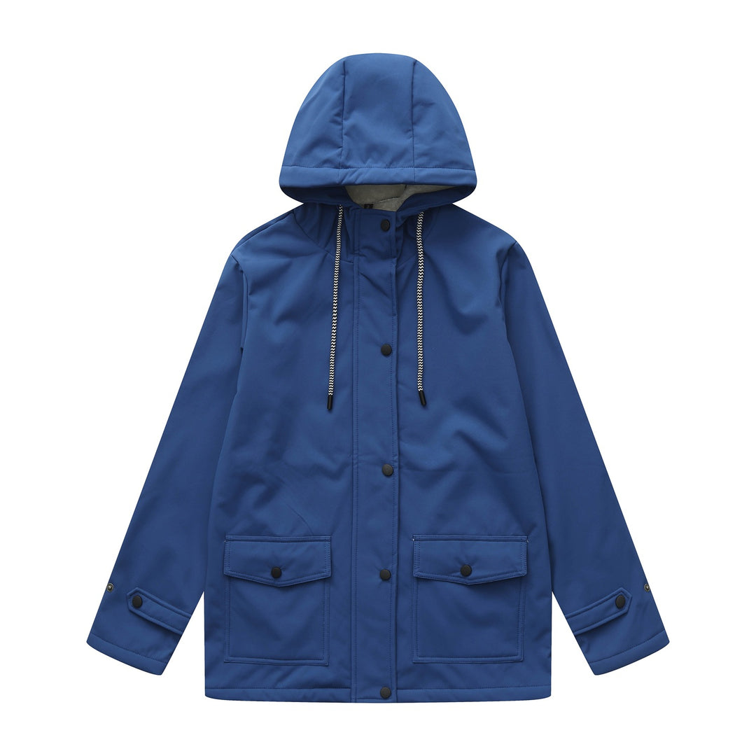 Damen nan wasserabweisender Parka mit Kapuze, fleecegefütterter Innenseite und großen Pattentaschen Echo Archiv