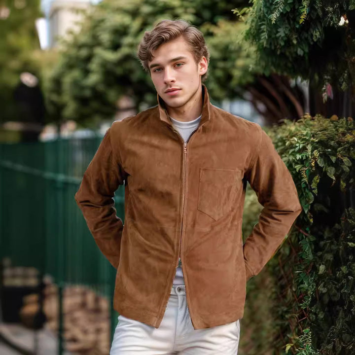 Herren schicke Suede-Jacke Echoarchiv