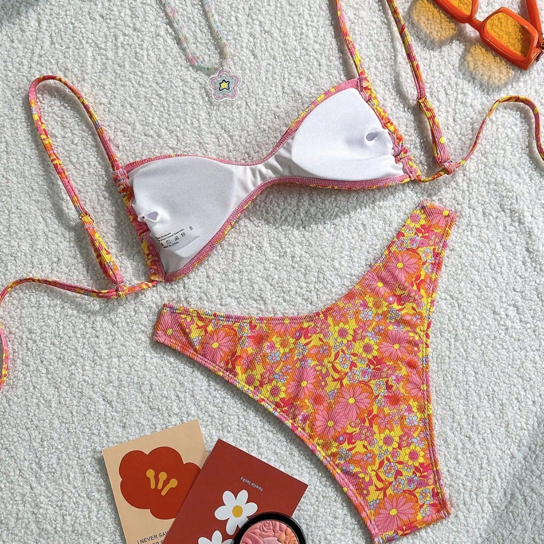 Damen Blumenmuster Bikini Echo Archiv