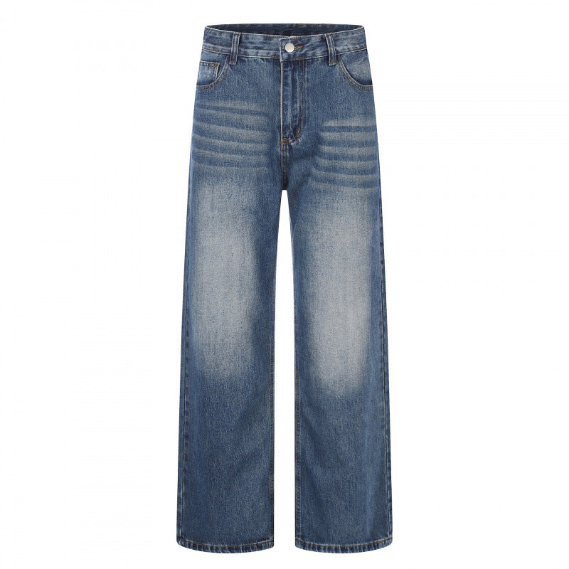 Damen Highwaist-Jeans mit weitem Bein und Vintage-Waschung Echo Archiv