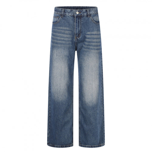 Damen Highwaist-Jeans mit weitem Bein und Vintage-Waschung Echo Archiv