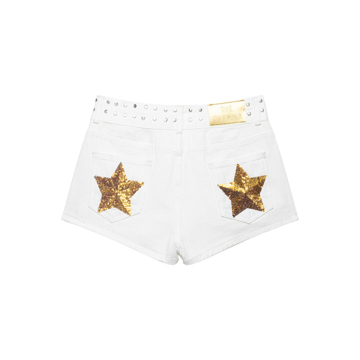 Damen-Shorts mit dekorativem Nietenbund und modernem Schnitt Echo Archiv