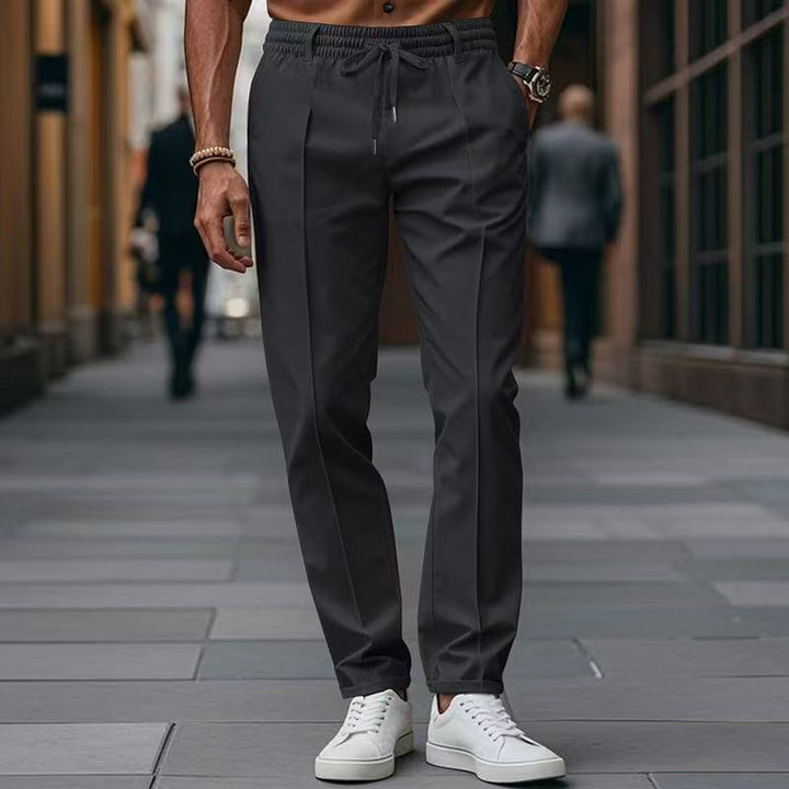 Herren elegante Freizeit-Hose mit elastischem Bund und seitlichen Eingrifftaschen Echoarchiv