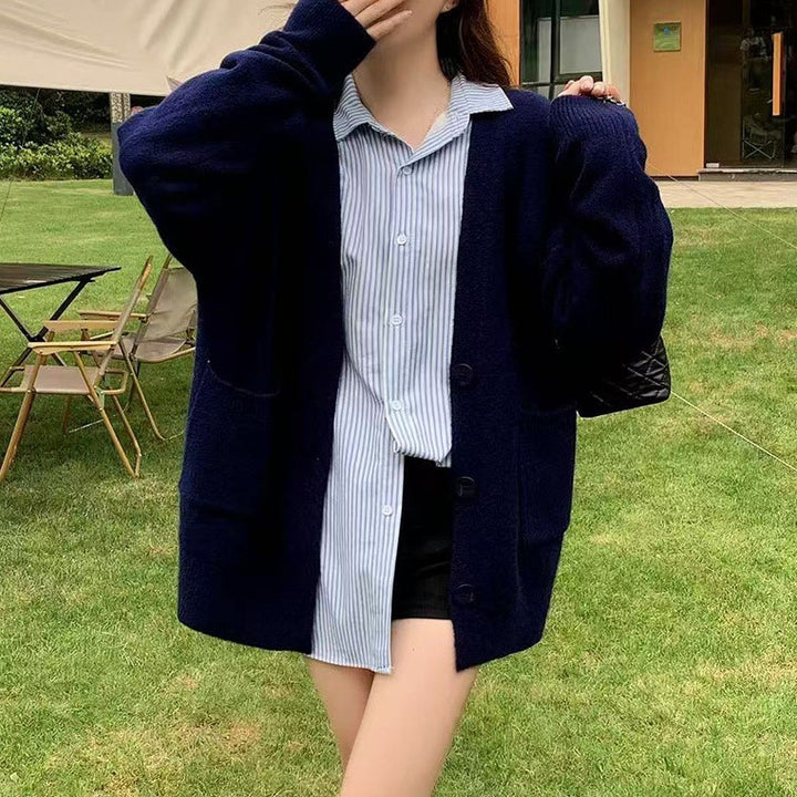 Damen Bequemer Oversized Cardigan Echo Archiv