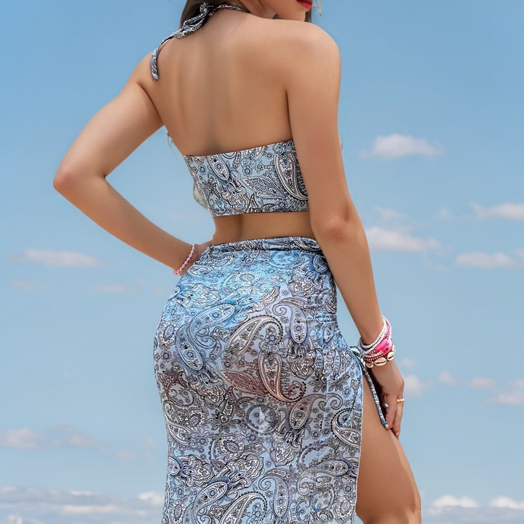 Damen Strandoutfit mit Paisley-Muster Echo Archiv