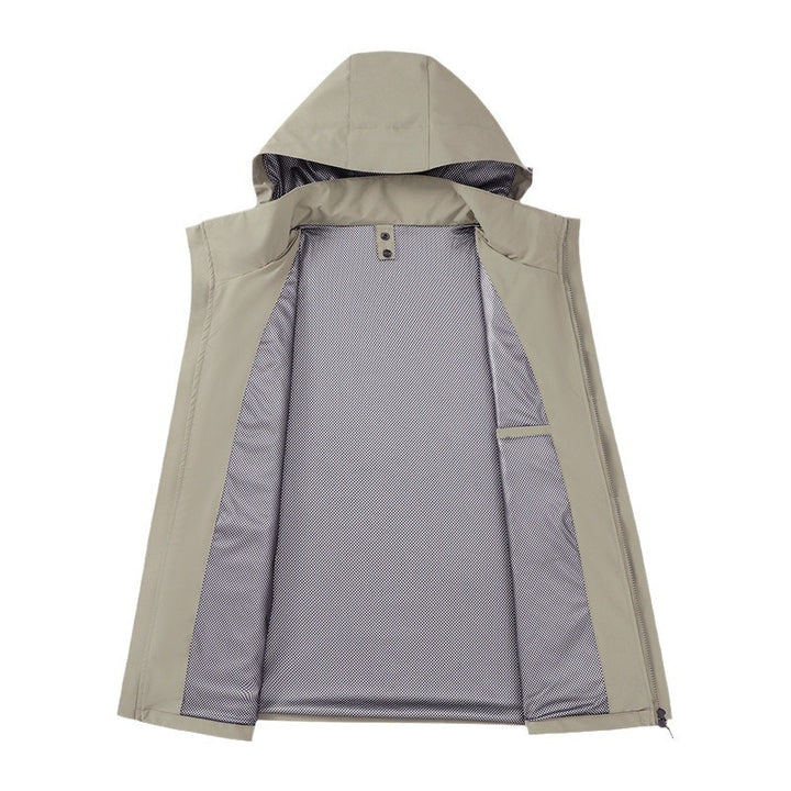 Herren Wasserabweisende Field-Utility-Jacke mit Kapuze und Mehrfach-Taschen Echo Archiv