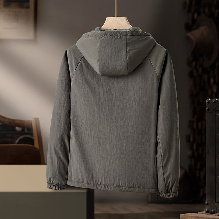 Herren Leichte Kapuzen-Übergangsjacke mit Teddyfutter & windabweisender Hülle Echoarchiv