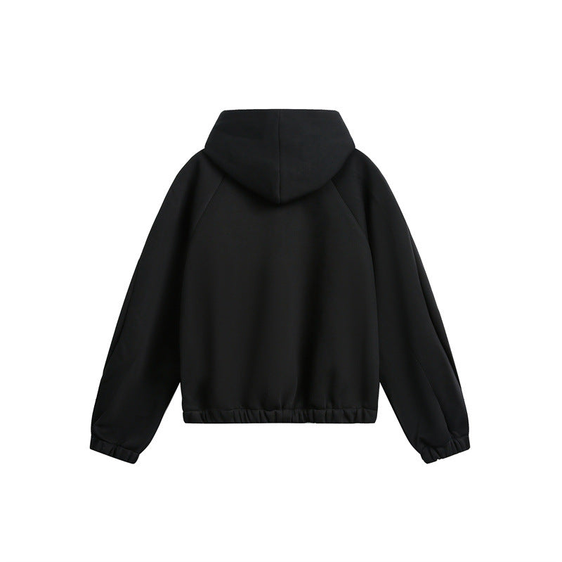 Unisex Leicht wattierte Kapuzen-Zipjacke im kastigen Boxy‑Cut Echoarchiv