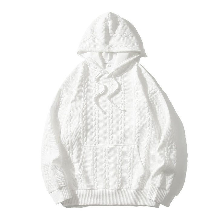 Herren Kapuzenpullover mit strukturiertem Muster Echoarchiv