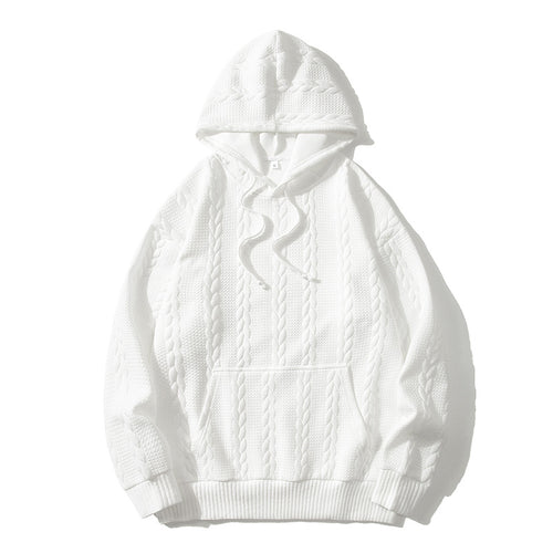 Herren Kapuzenpullover mit strukturiertem Muster Echoarchiv