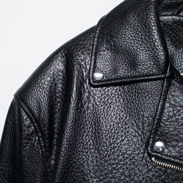 Damen Kurz geschnittene Bikerjacke in Lederoptik mit Taillengürtel Echo Archiv