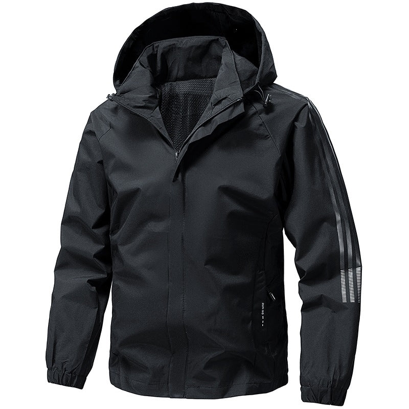 Herren Leichte Funktionsjacke mit verstellbarer Kapuze Echo Archiv