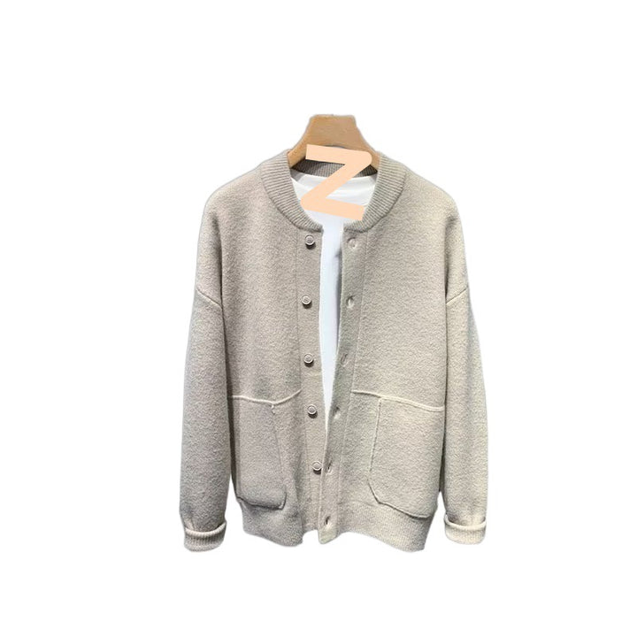 Damen Bequemer Cardigan mit Knopfleiste und Taschen – Veloura