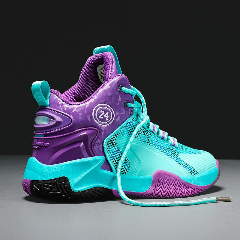 Herren Basketball-High-Top Sneaker mit geometrischem Struktur-Obermaterial und griffiger Herringbone-Sohle Echoarchiv