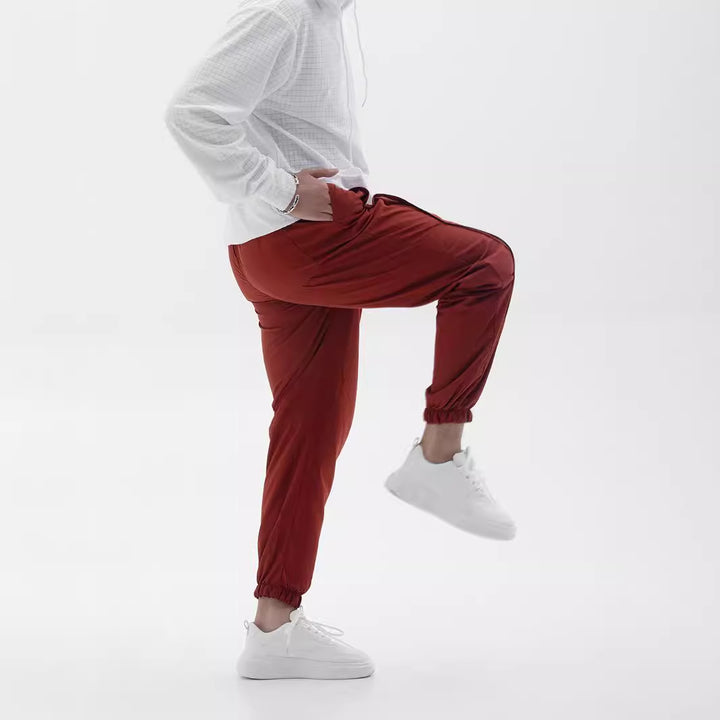 Herren Bequeme Chinohose mit elastischem Bund und seitlichen Eingrifftaschen Echoarchiv