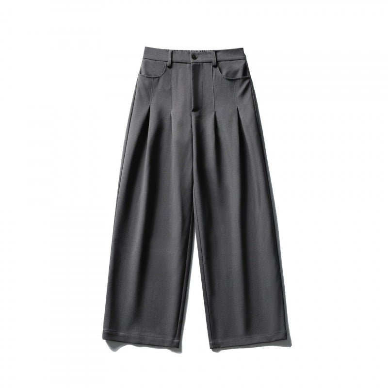 Damen Weite Highwaist-Hose mit Kellerfalten, Gürtelschlaufen und Cropped-Bein Echo Archiv