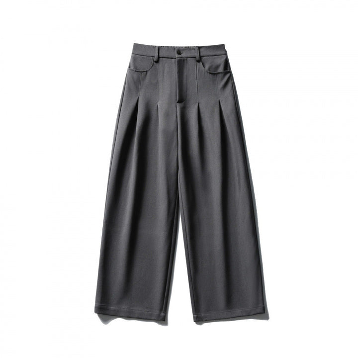 Damen Weite Highwaist-Hose mit Kellerfalten, Gürtelschlaufen und Cropped-Bein Echo Archiv