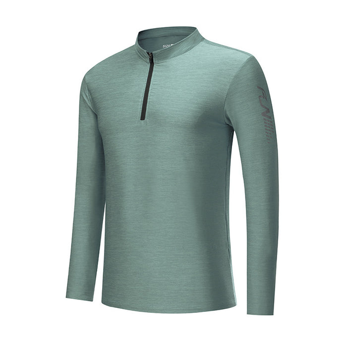 Herren Funktionsshirt mit modernem Stehkragen und sportlichem Reißverschluss Echoarchiv