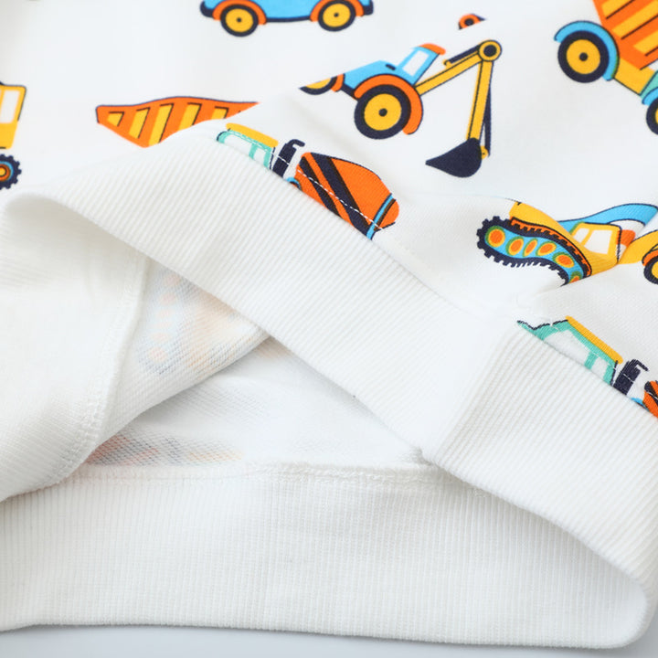 Jungen Sweatshirt mit buntem Baustellenfahrzeug-Design Echo Archiv