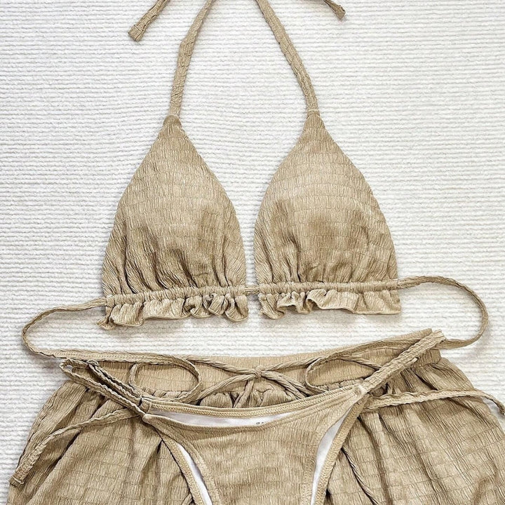 Damen Triangel-Bikini-Set mit lässigen Shorts Echo Archiv