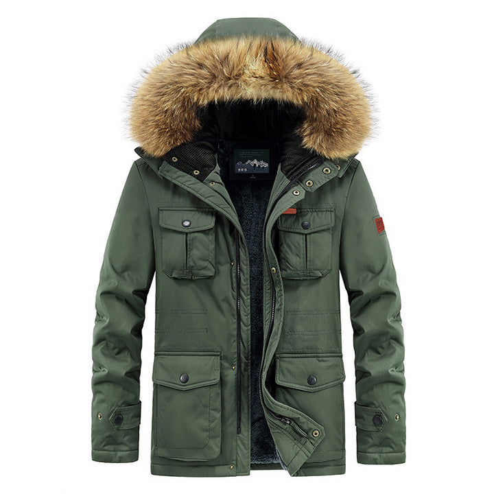 Herren Thermo-Parka mit Kunstfellkapuze, Teddyfutter & Mehrfach‑Taschen Echo Archiv