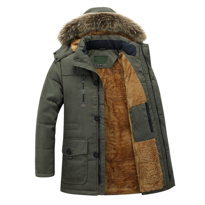 Herren Thermoisolierter Winterparka mit Teddyfutter und Kunstfellkapuze Echo Archiv