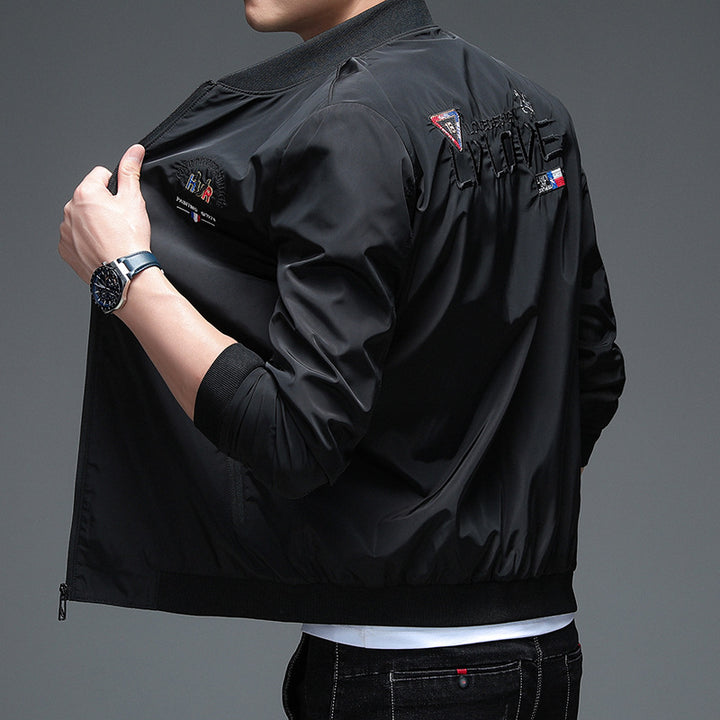 Herren sportliche Trendjacke mit Stickerei Echoarchiv