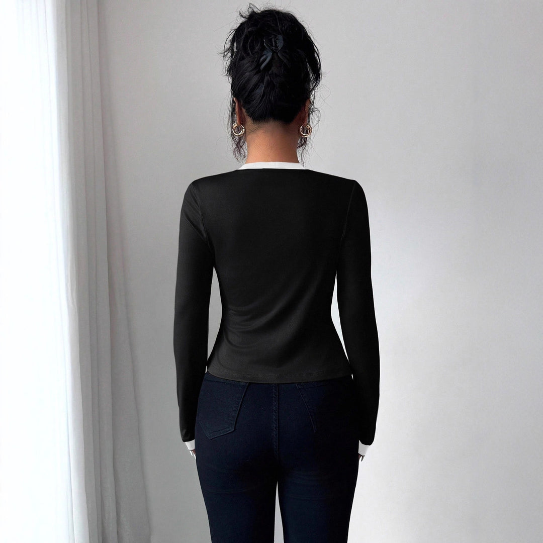 Damen nan tailliertes Jäckchen mit integriertem Bustier-Einsatz und Kontrastbesatz Echo Archiv