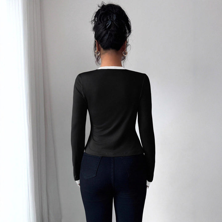 Damen nan tailliertes Jäckchen mit integriertem Bustier-Einsatz und Kontrastbesatz Echo Archiv