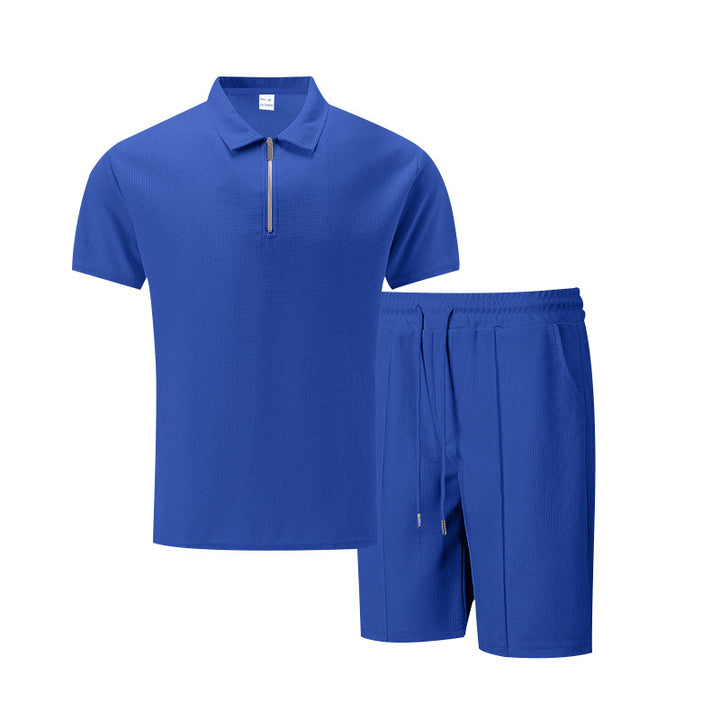 Herren lässiges Sportoutfit mit Stehkragen und elastischem Bund Echoarchiv