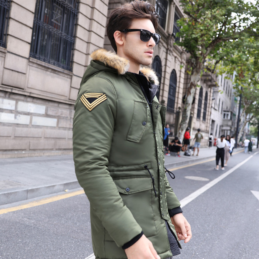 Herren Parka mit abnehmbarer Kapuze und warmem Fleecefutter Echoarchiv