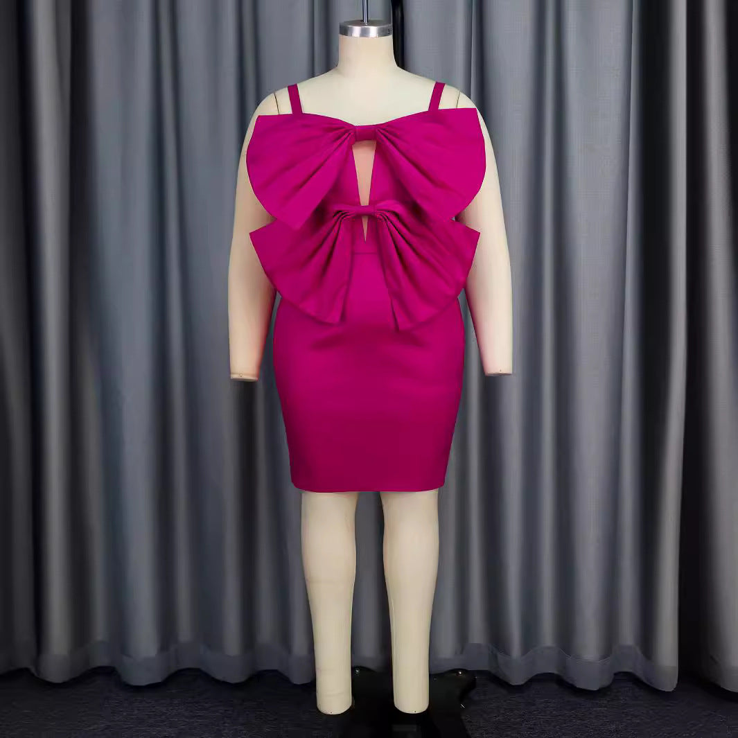 Damen figurbetontes Kleid mit voluminösen Schleifen Echo Archiv