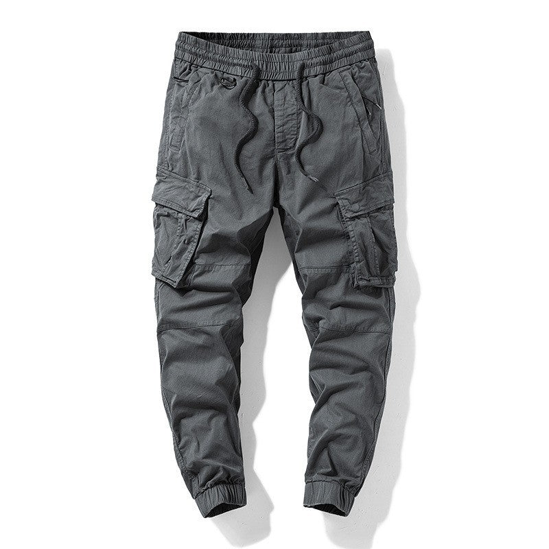 Herren Taktische Cargo‑Joggerhose mit elastischem Tunnelzugbund, Knieabnähern und Mehrfachtaschen Echo Archiv