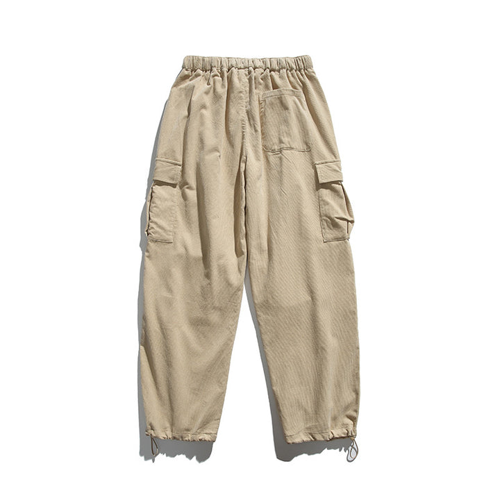 Herren Baggy-Cargohose mit elastischem Bund, Utility-Taschen und Kordelabschluss Echo Archiv